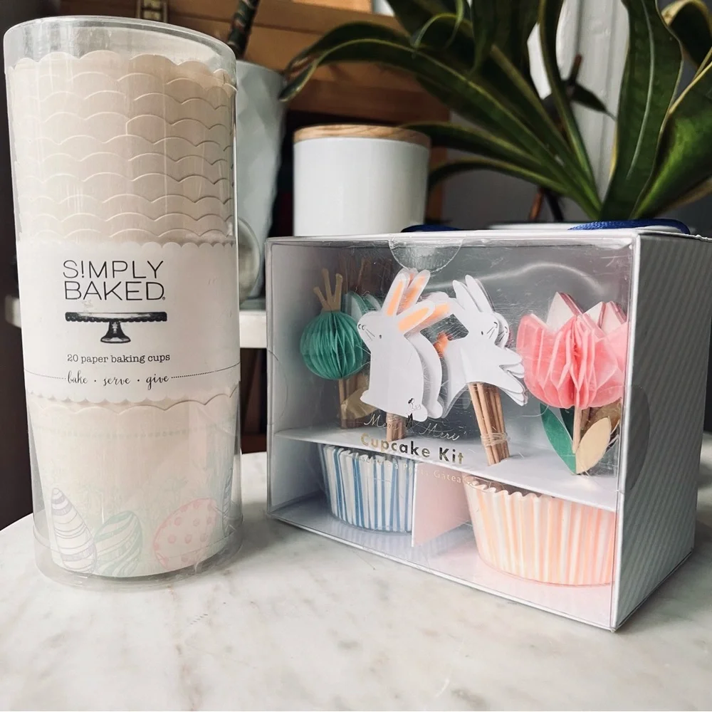 Meri Meri & Simply Baked Easter Cupcake Kit with Baking Cups Made in England NIB